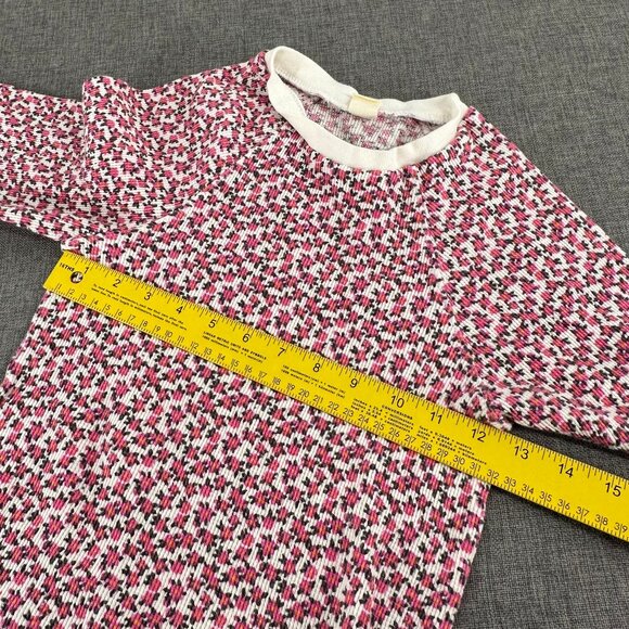 PacCares Comfy Thermal Top Long Sleeve‎ Pre-Owned Small Cotton Pink Ivory - Picture 4 of 14
